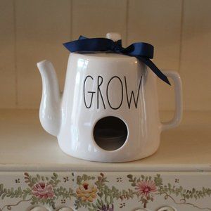 RAE DUNN "GROW" Teapot Birdhouse